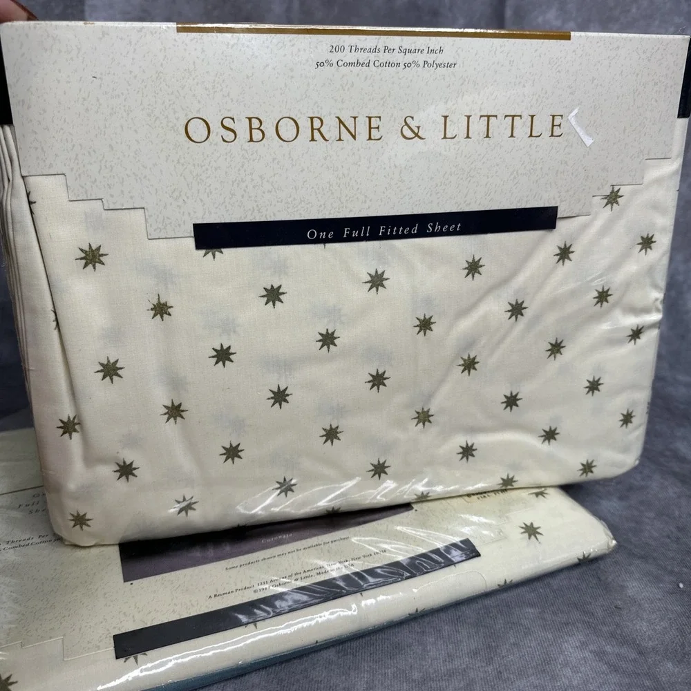 Osborne &‎ Little Coronata Full Sheet Set Flat fitted Stats Gold Blue
